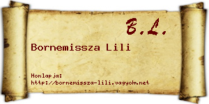 Bornemissza Lili névjegykártya